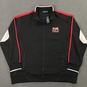 Polo Ralph Lauren Track Jacket Men 3XLT Big & Tall Full Zip USA Flag Vintage NWT
